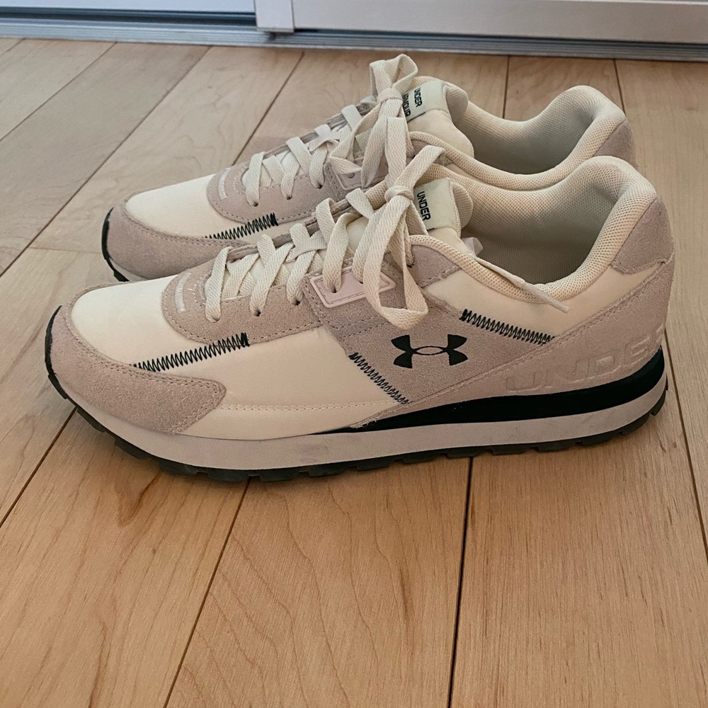Under Armour Essential Runner Men's Sneakers White Quartz/Forest Green - 10.5 - Picture 5 of 8
